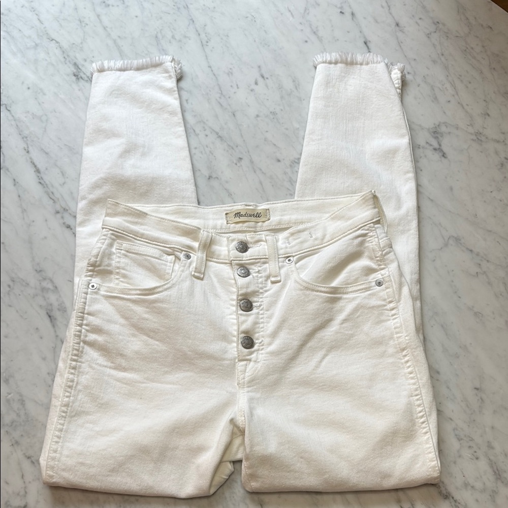 Madewell White High Rise Jeans Slim Fit sz 27